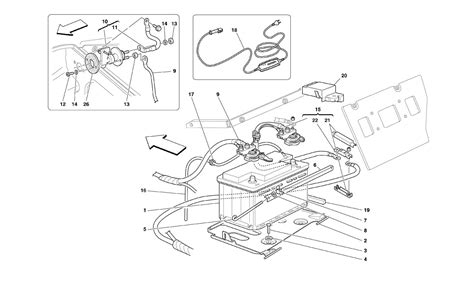 Battery Classic Ferrari Parts Schematics