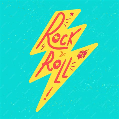 Premium Vector Rock And Roll Lettering