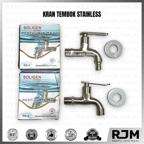 Jual SOLIGEN Kran Tembok Stainless Keran Air Taman YG Shopee Indonesia