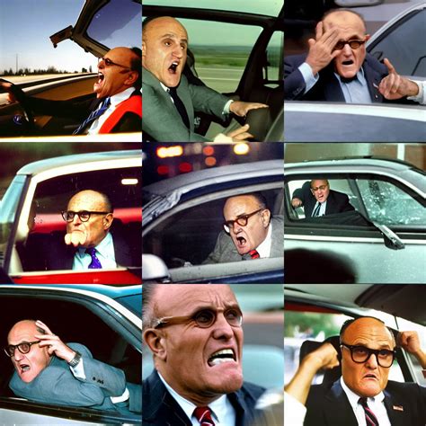 Candid Portrait Photograph Of Angry Rudy Giuliani Stable Diffusion