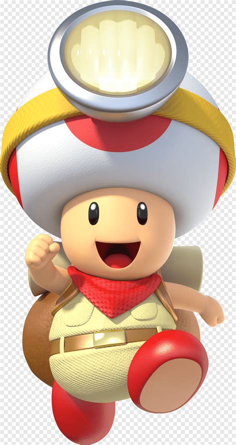 무료 다운로드 Toad 착용 헤드 램프 일러스트 Captain Toad Treasure Tracker Super