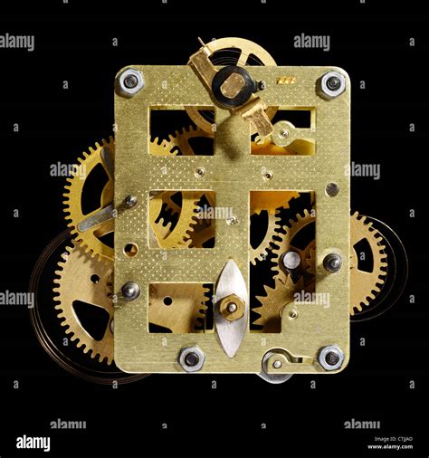 mechanical clock mechanism stock photo alamy