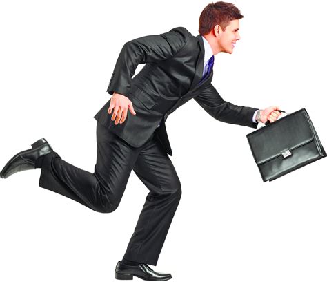 Running Businessman Png Image