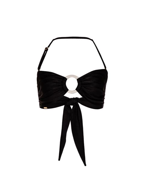 Patbo Bikinis Bandeau Bikini Top Black Women Vivien Issaly