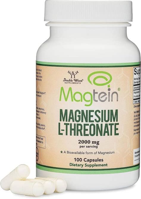 Magnesium L Threonate Capsules Magtein High Absorption Supplement