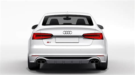 Premium Photo Audi S4 Back View Mockup Plain White