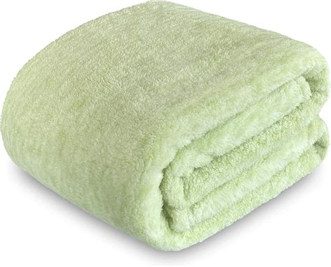 SOCHOW Coperta Plaid Matrimoniale In Pile Sherpa 220 X 240 Cm Verde