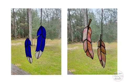 Stained Glass Feather Pattern Glass Art By Margot