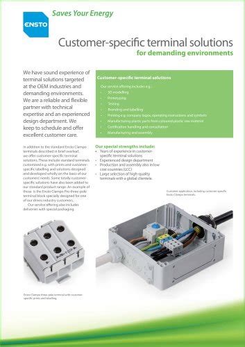 Ensto Klemmen - ENSTO - PDF Katalog | technische Unterlagen | Prospekt