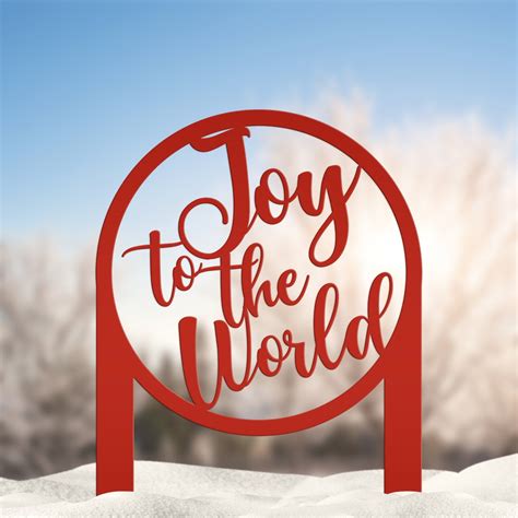 Outdoor Christmas Decorations Joy To The World Yard Stake Metal Lawn