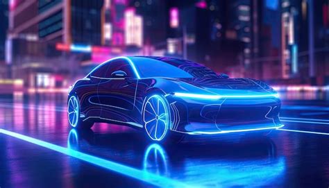 Premium Ai Image Smart Autonomous Electric Ev Futuristic Car Concept