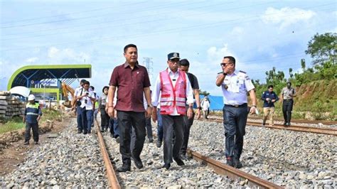 Progres Proyek Rel Kereta Api Sulsel Awal 2023 Jalur Maros Mandai