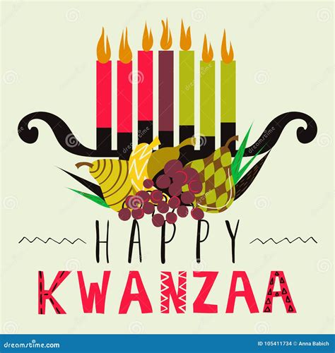 Happy Kwanzaa Greeting Card Background Stock Vector Illustration Of