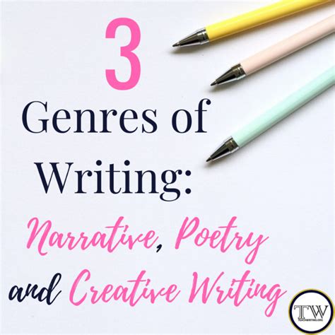 3 Genres of Writing: Narrative, Creative Writing and Poetry ...