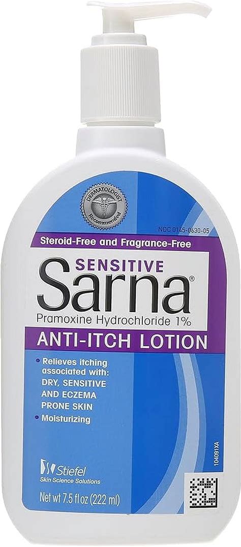 Sarna Sensitive Anti Itch Lotion For Eczema And Sensitive Dry Skin Itch Relief 7 5 Ounce