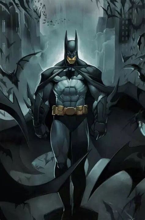 A Batman Standing In The Middle Of A Forest