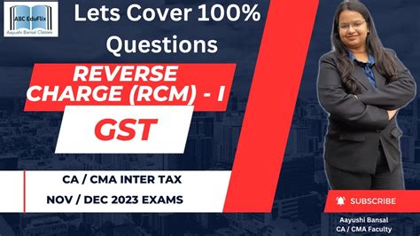 Most Tricky Questions Of Reverse Charge Mechanism Rcm Under Gst