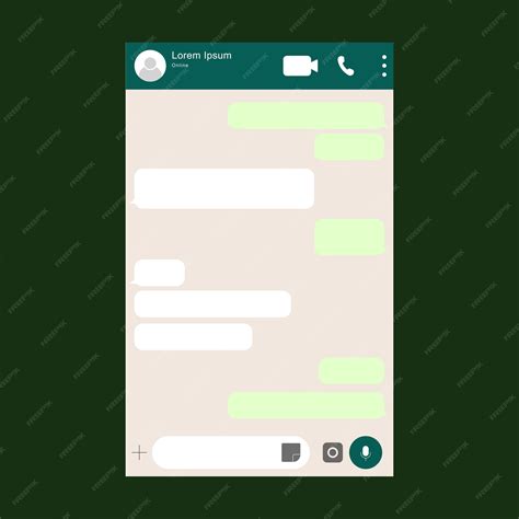 Premium Vector | Mobile message template. UI UX design. Vector