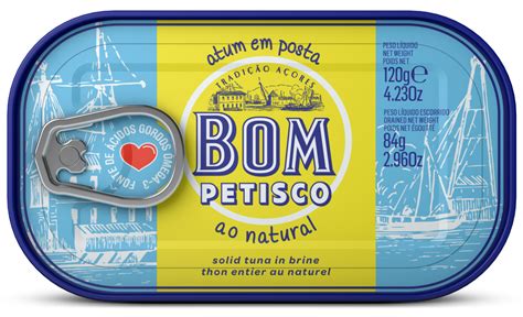 Atum em posta ao natural 120g Bom Petisco Conserva o que é bom