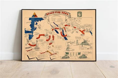 Map of World War 2 in Europe WW2 Map Print Canvas Wall Art | Etsy