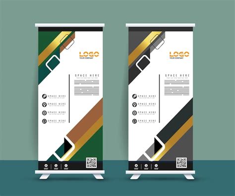 Premium Vector Free Vector Professional Roll Up Stand Banner Template