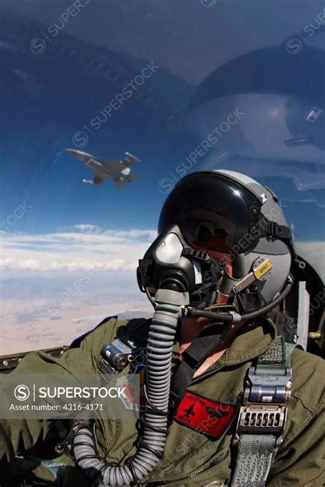 Cockpit View of Pilot of an F-16 - SuperStock