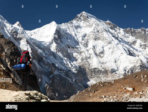 Mount Cho Oyu Way To Cho Oyu Base Camp Everest Area Sagarmatha