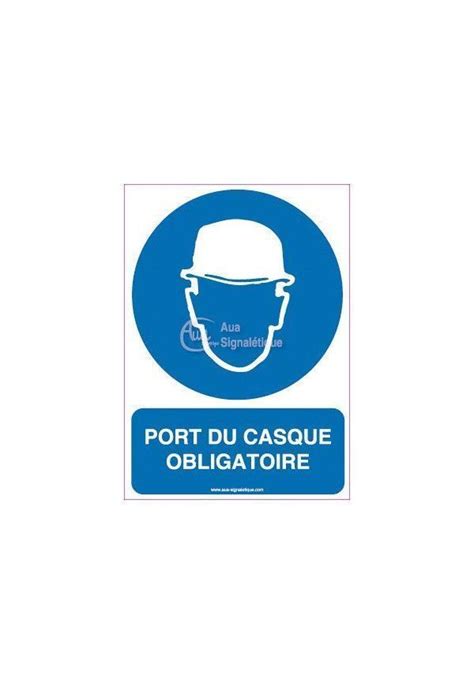 Panneau Port Du Casque Obligatoire Vertical