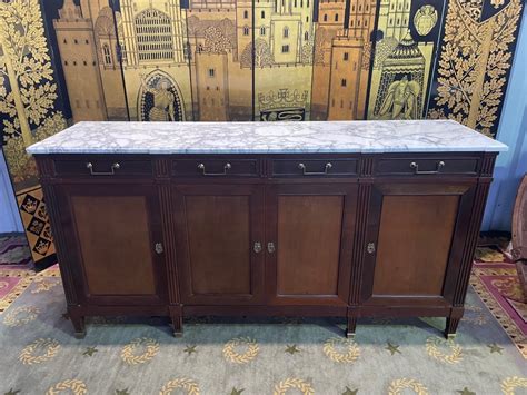 Proantic Louis XVI Style Sideboard In Mahogany