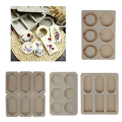 Silicone Aromatherapy Wax Tablet Mould Dried Flower Wax Mold Ornaments