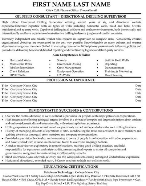 Oilfield Resume Templates Oil Field Consultant Resume Sample Amp Template Resume Examples