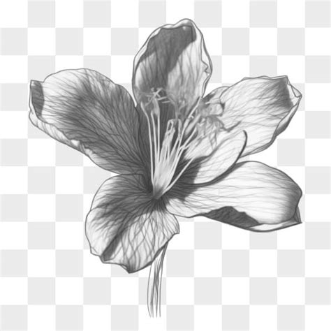 Descarga Dibujo de flor en blanco y negro Sketches En Línea Creative