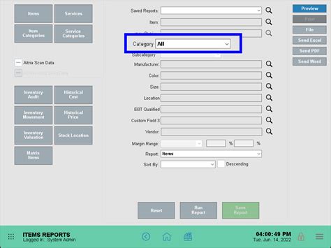 items report summaries exatouch knowledge base