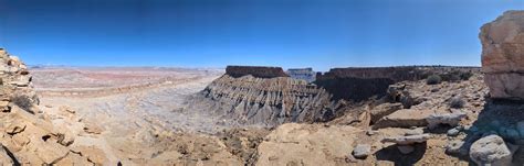 Panorama From The Summit Factory Butte In The Background North