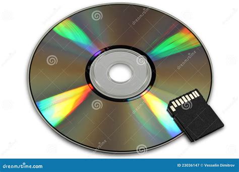 CD or DVD and flash card stock image. Image of archive - 23036147