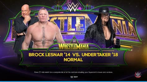 Brock Lesnar Vs The Undertaker Ending Undertakers Streak Wrestlemania 30 Wwe 2k23 Youtube