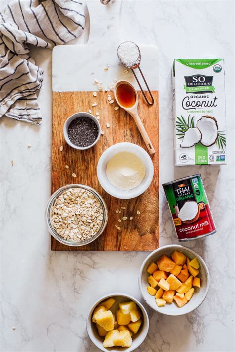 Tropical Overnight Oats With Coconut Milk Live Simply