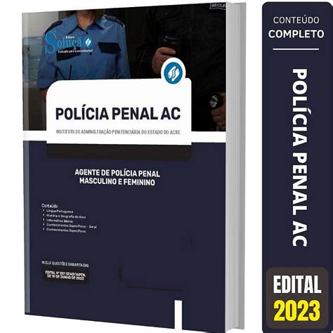 Apostila Policia Penal AC Agente Polícia Penal Masculino Solução