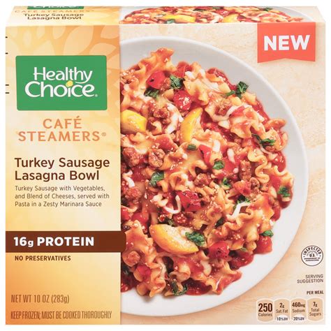 Save on Healthy Choice Cafe Steamers Turkey Sausage Lasagna Bowl Frozen ...