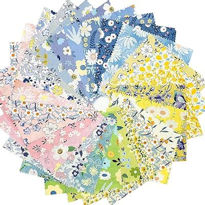 Amazon Whaline Pcs Retro Floral Cotton Fabric Bundles X