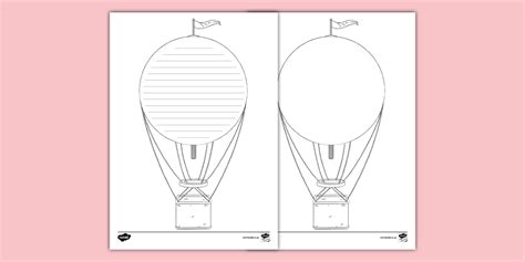 Hot Air Balloon Writing Template L Insegnante Ha Fatto