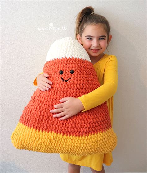 Giant Crochet Candy Corn Repeat Crafter Me