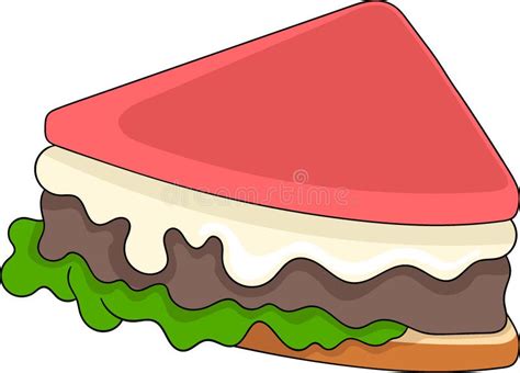 Food Illustration Images Sandwiches Filled With Lettuce Mayo Meat