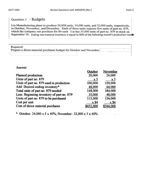 Exam Two Review Questions And Answers