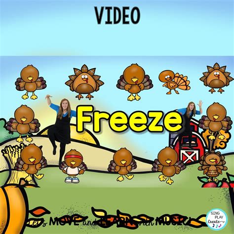 Turkey Freeze Dance, Brain Break, Exercise, Movement Activity - Sing ...