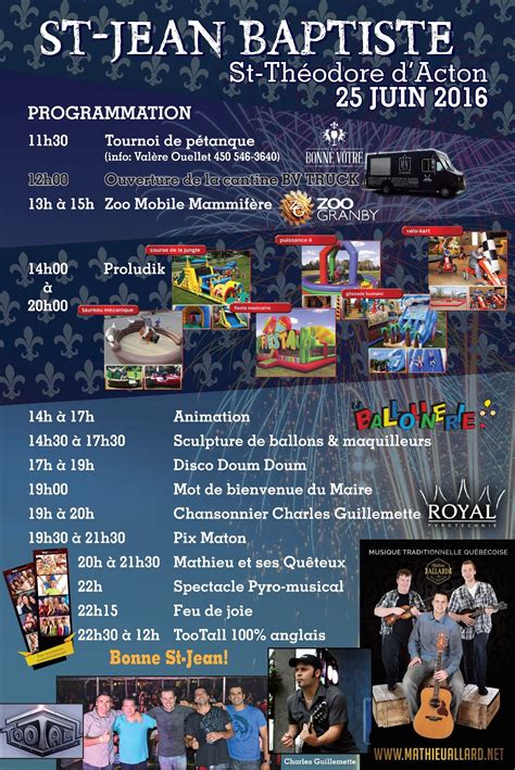 Festivit S Du Juin St Jean Baptiste Municipalit De Saint Th Odore