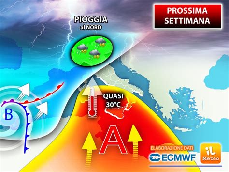 RIAPERTURE di Lunedì 26 Aprile METEO con PIOGGIA al NORD ma quasi 30