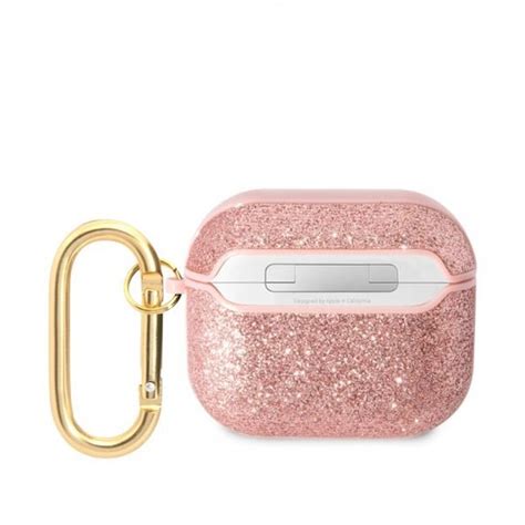 Guess Airpods Kuori Glitter Flakes Vaaleanpunainen Gigantti