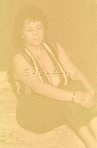 1950s 60s Semi Nude Candid 35mm Slide Negative Super Endowed