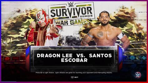 Dragon Lee Vs Santos Escobar Survivor Series Wargames Wwe